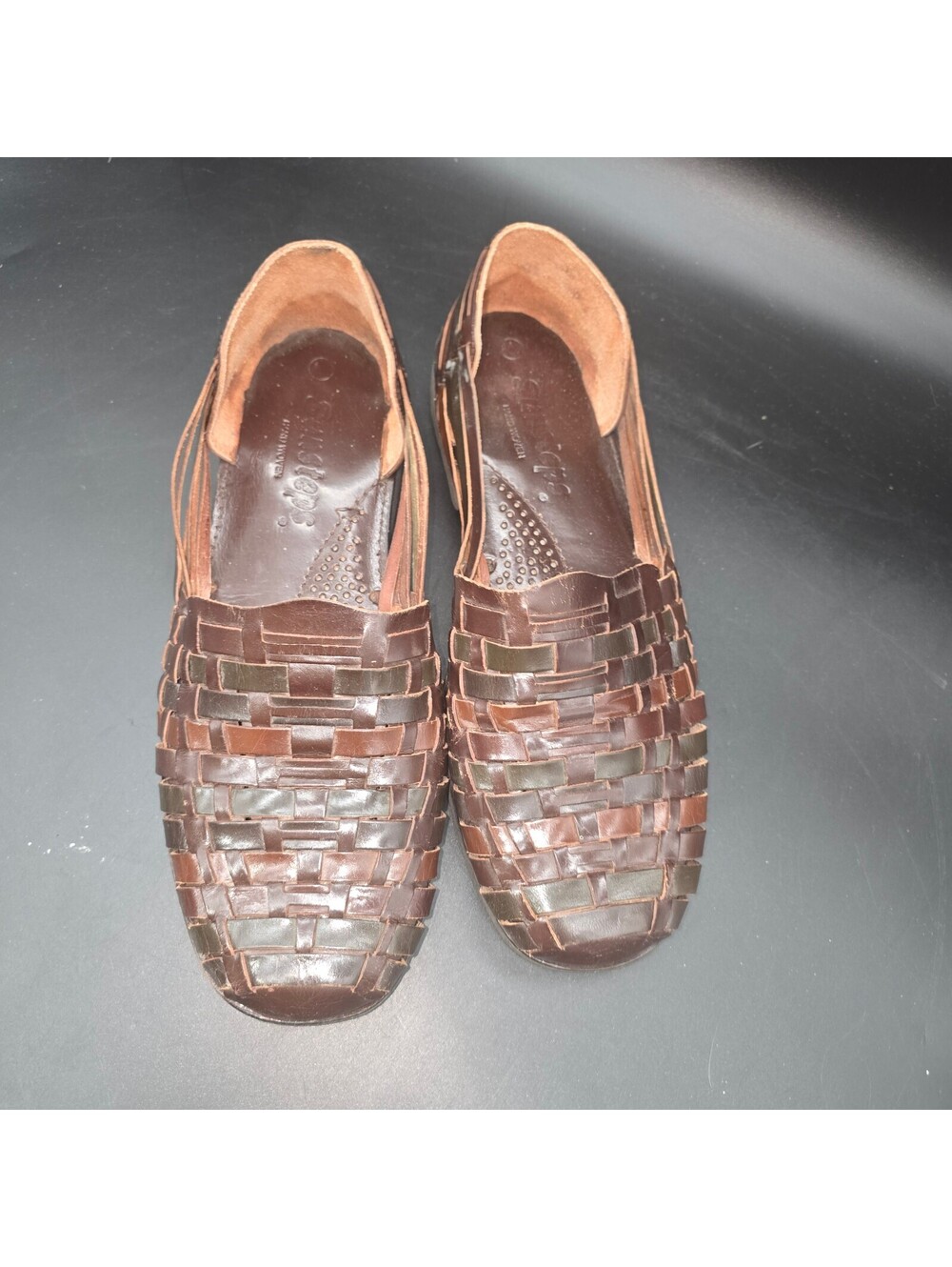 Sunsteps Barclay Leather Huarache Loafers Mens 10.5 M Brown Woven Grandpacore